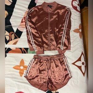 Livin’ luxe lounge shorts set - Marsala 🩷